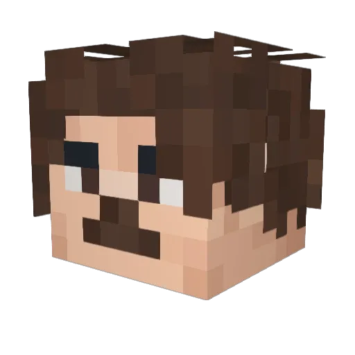 Cringerunner Minecraft avatar head, 3D render