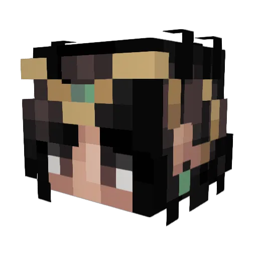 CringeyCassidy Minecraft avatar head, 3D render