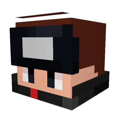 Cringology Minecraft avatar head, 3D render