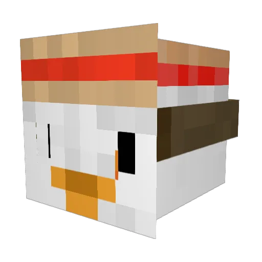 CringyGull Minecraft avatar head, 3D render