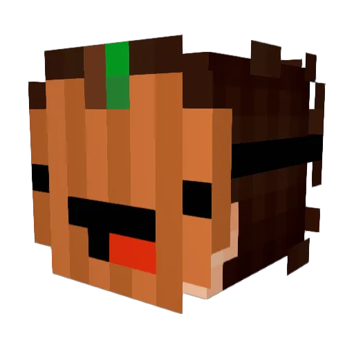 CringySteven Minecraft avatar head, 3D render