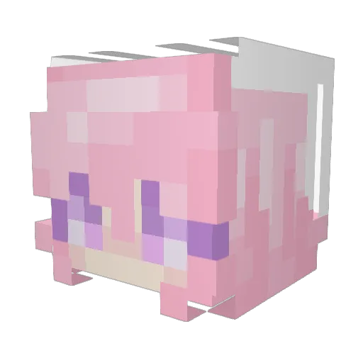 Cringyer Minecraft avatar head, 3D render