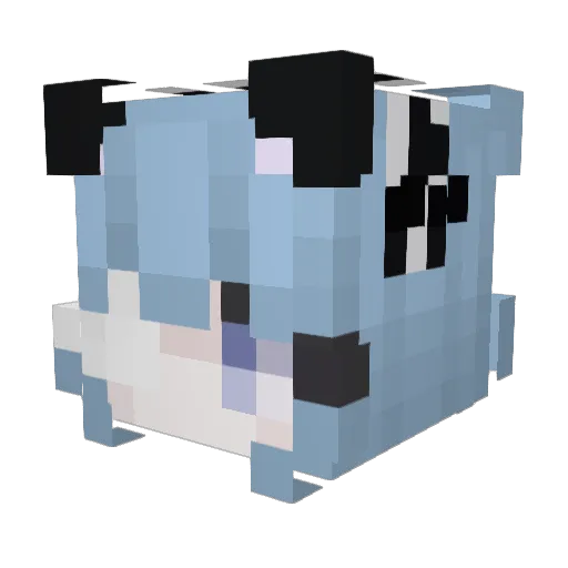 Crinitas Minecraft avatar head, 3D render