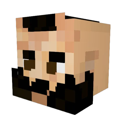 CrinklyGamer Minecraft avatar head, 3D render