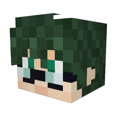 Crinkyy Minecraft avatar head, 3D render