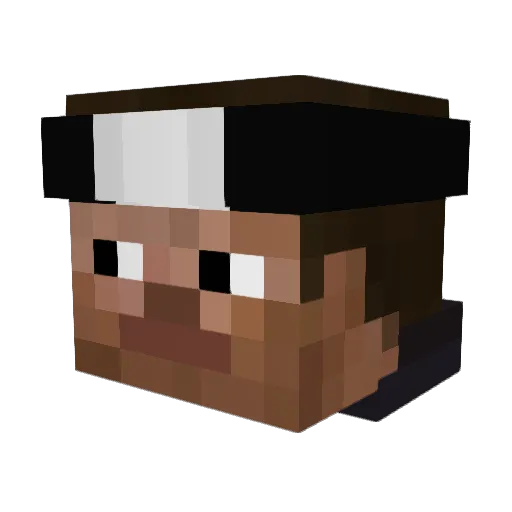 Crinqey Minecraft avatar head, 3D render
