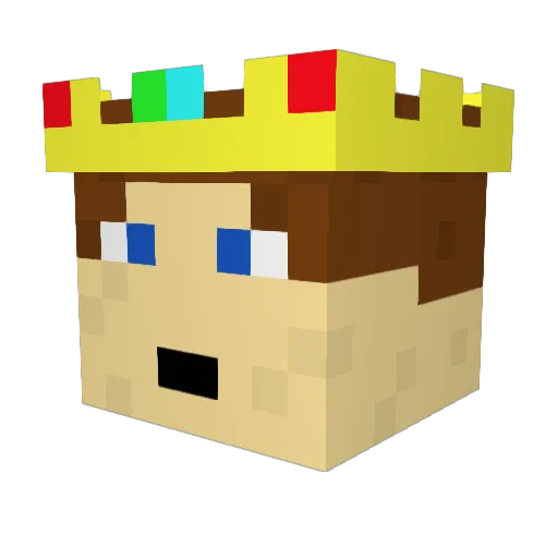 Crintostheking Minecraft avatar head, 3D render