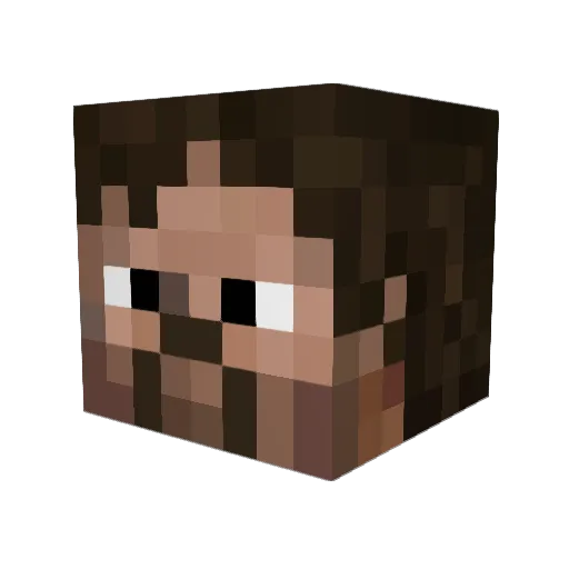 Criollonomas Minecraft avatar head, 3D render