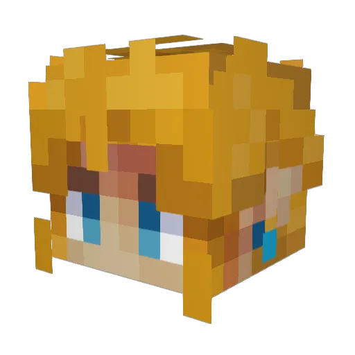CrionixOne Minecraft avatar head, 3D render