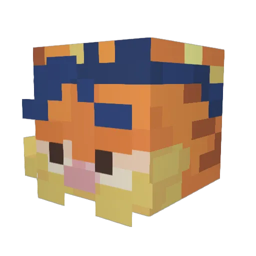 CripSchwanz Minecraft avatar head, 3D render