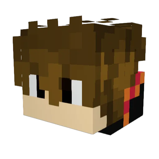 Crip_Beast Minecraft avatar head, 3D render