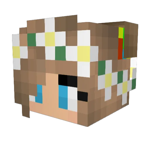 Cripanka Minecraft avatar head, 3D render