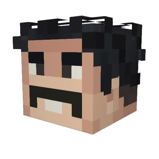 Criper2001 Minecraft avatar head, 3D render