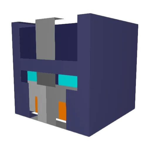 Cripple_man Minecraft avatar head, 3D render