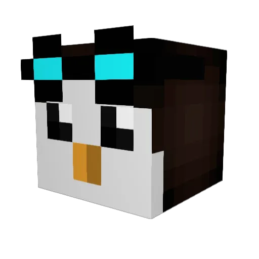 CrippledMong Minecraft avatar head, 3D render