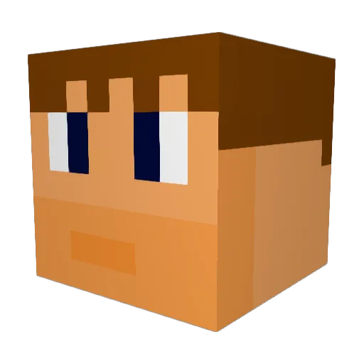 CripplerBenoit Minecraft avatar head, 3D render
