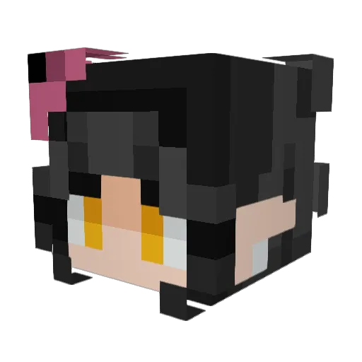 Cripplingral Minecraft avatar head, 3D render