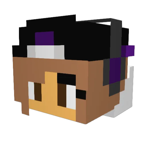 CripticExodia Minecraft avatar head, 3D render
