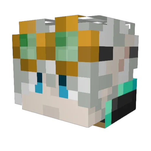 Criquette972 Minecraft avatar head, 3D render