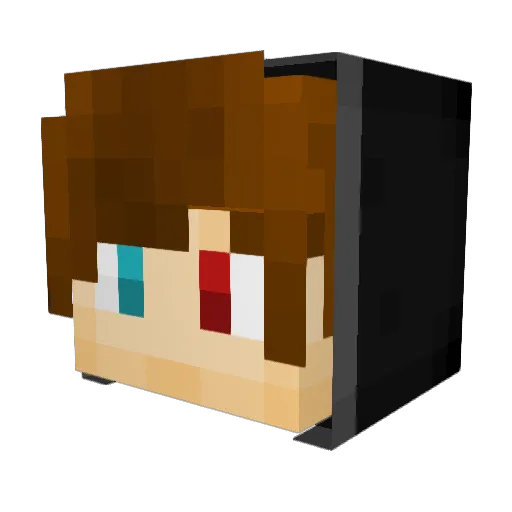 CrisBoy Minecraft avatar head, 3D render