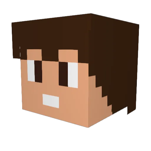 CrisCraft131 Minecraft avatar head, 3D render