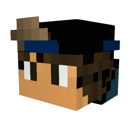 CrisDaa Minecraft avatar head, 3D render