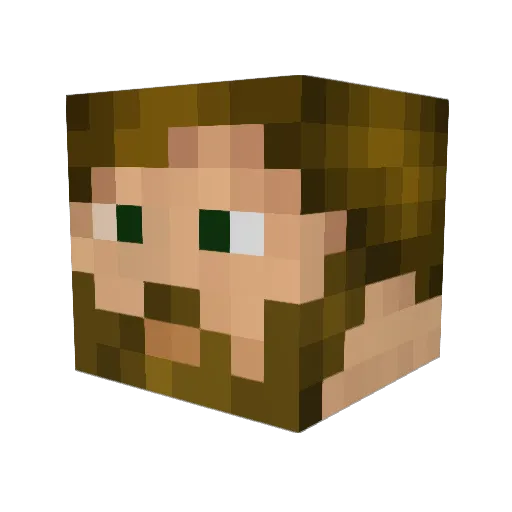 CrisLombardi Minecraft avatar head, 3D render