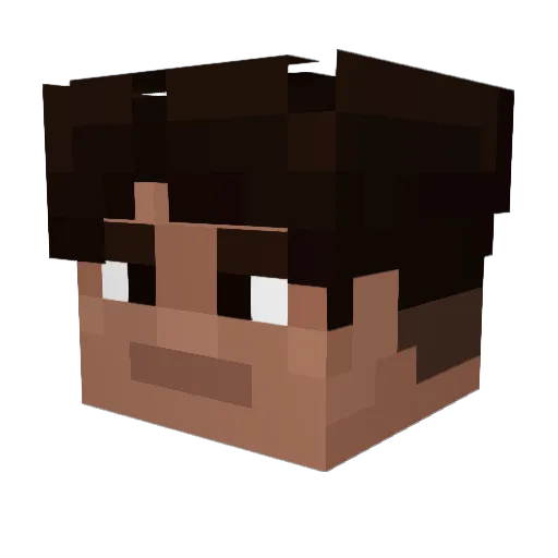 CrisPlaysMC Minecraft avatar head, 3D render