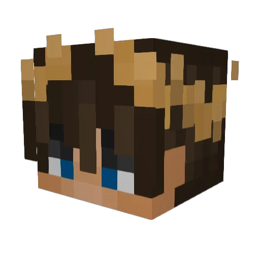 CrisRC Minecraft avatar head, 3D render