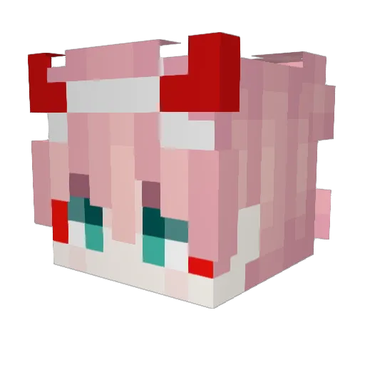 Cris_Hoshino Minecraft avatar head, 3D render