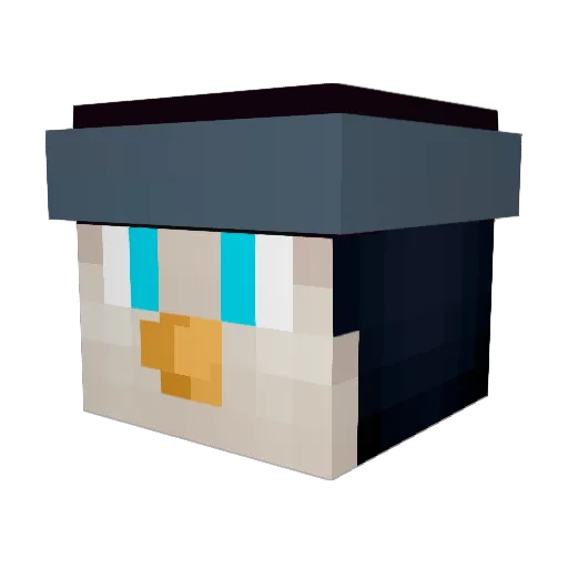 Crisall99 Minecraft avatar head, 3D render