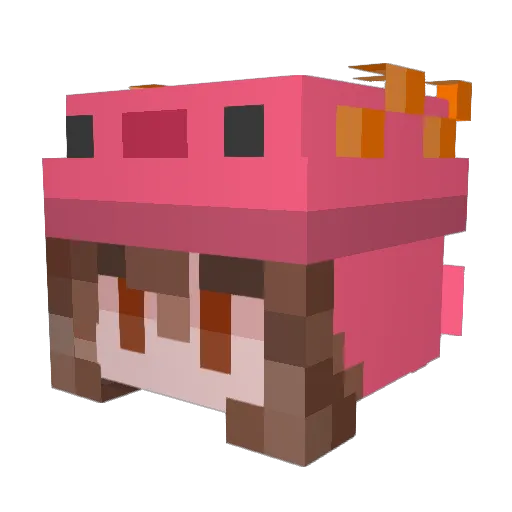 CrisisMundial Minecraft avatar head, 3D render