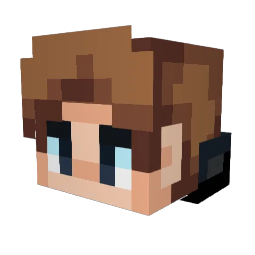 Criskrog Minecraft avatar head, 3D render