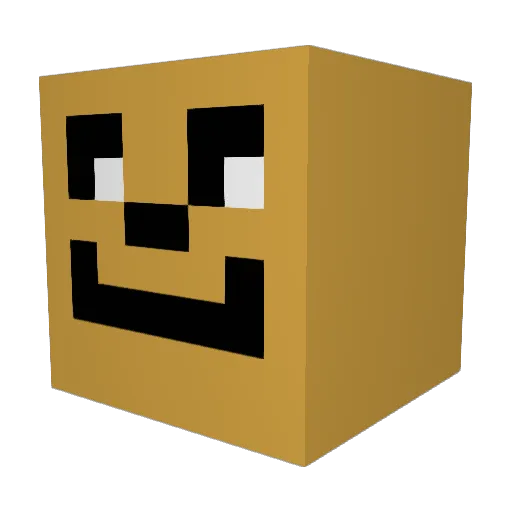Crisome Minecraft avatar head, 3D render