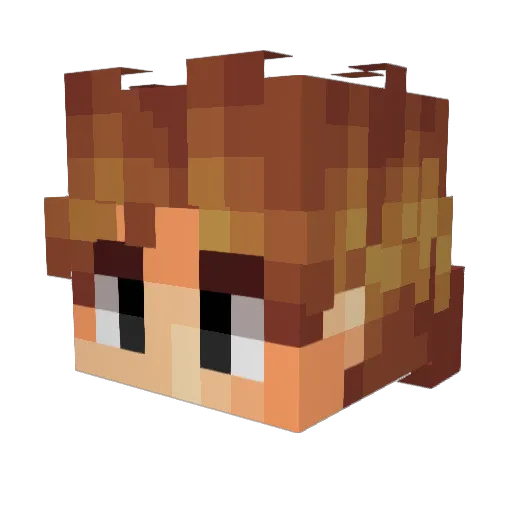 Crisouh Minecraft avatar head, 3D render
