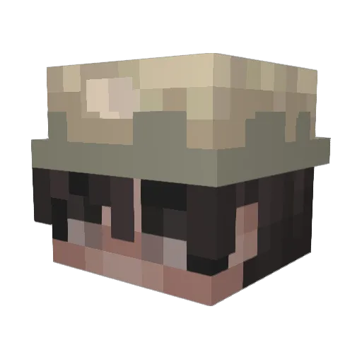Crisowsky Minecraft avatar head, 3D render