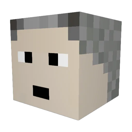 Crisp2010 Minecraft avatar head, 3D render