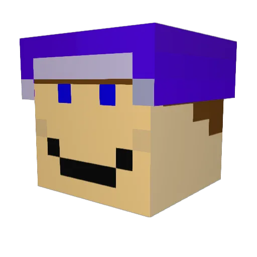 CrispDingle7 Minecraft avatar head, 3D render