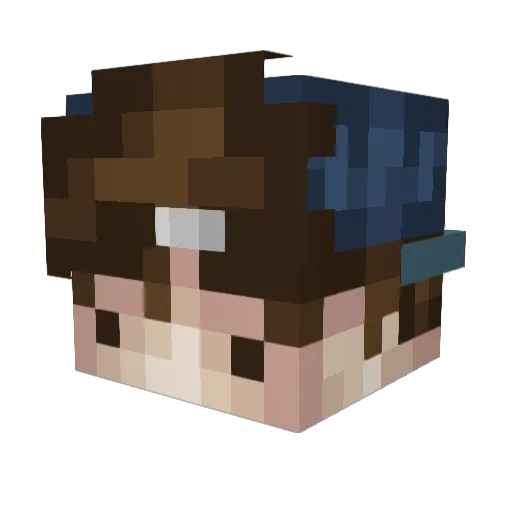 CrispFX Minecraft avatar head, 3D render