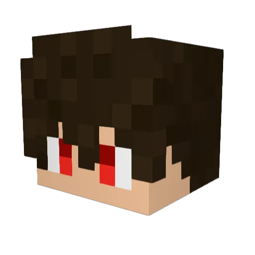CrispFire666 Minecraft avatar head, 3D render