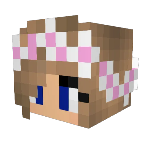 CrispL Minecraft avatar head, 3D render