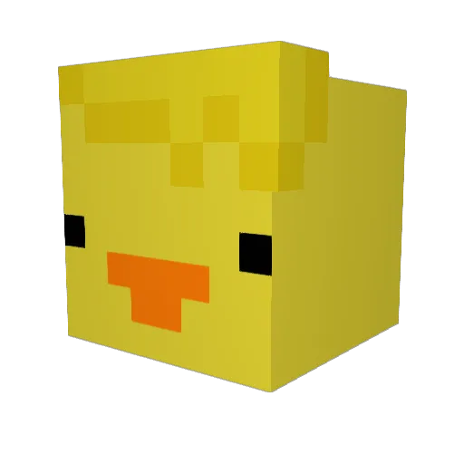 Crisp_Duck Minecraft avatar head, 3D render