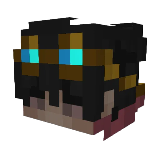 CrisperAtp Minecraft avatar head, 3D render