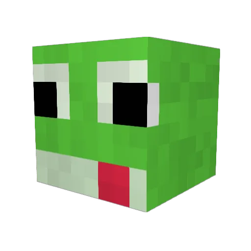CrispiCreepr Minecraft avatar head, 3D render