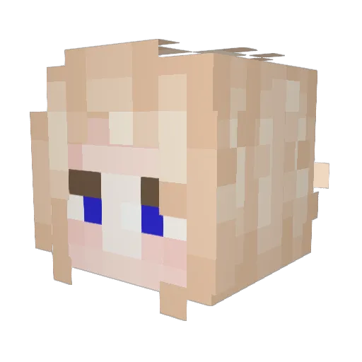 Crispiford_3rd Minecraft avatar head, 3D render