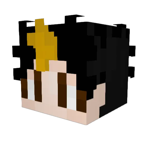 CrispoMC Minecraft avatar head, 3D render