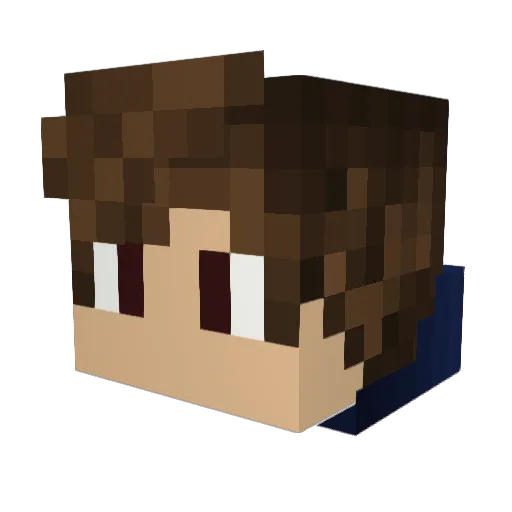 Crispor Minecraft avatar head, 3D render