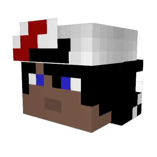 Crispvp007 Minecraft avatar head, 3D render