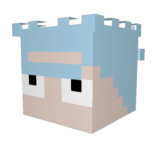 CrispyBallz7x Minecraft avatar head, 3D render