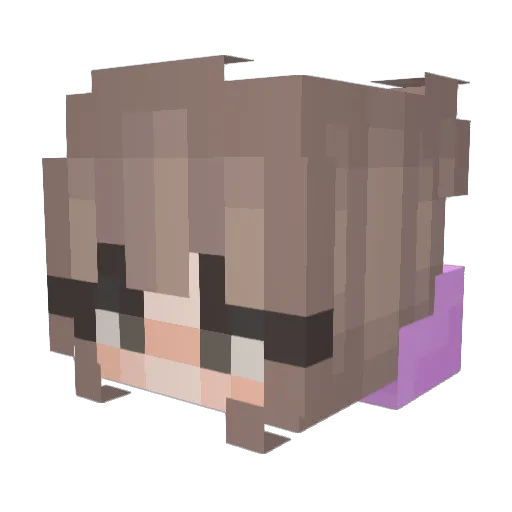 CrispyBiscuitt Minecraft avatar head, 3D render